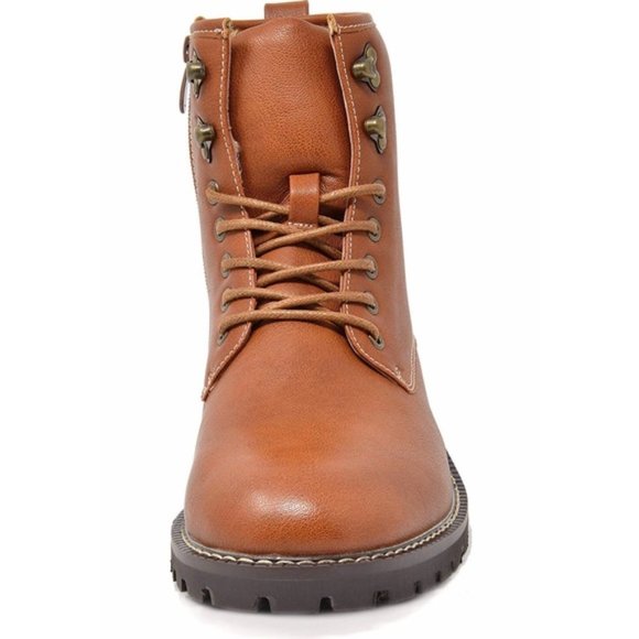 New Bruno Marc Men’s Size 11 Brown Combat Lace-Up Ankle Boots Motorcycle main image 7